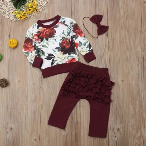 Newborn Baby Girls Clothes Winter Outfits Clothes Flower Tops+Ruffle Pants 3Pcs Set Clothes
Newborn Baby Girls Clothes Winter Outfits Clothes Flower Tops+Ruffle Pants 3Pcs Set Clothes