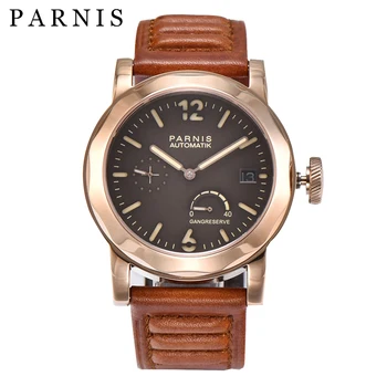 Parnis Mechanical Watches Men Automatic 43mm Luxury Watch Gold Case Waterpoof Power Reserve Wristwatch Relogio Masculino 2018
Parnis Mechanical Watches Men Automatic 43mm Luxury Watch Gold Case Waterpoof Power Reserve Wristwatch Relogio Masculino 2018