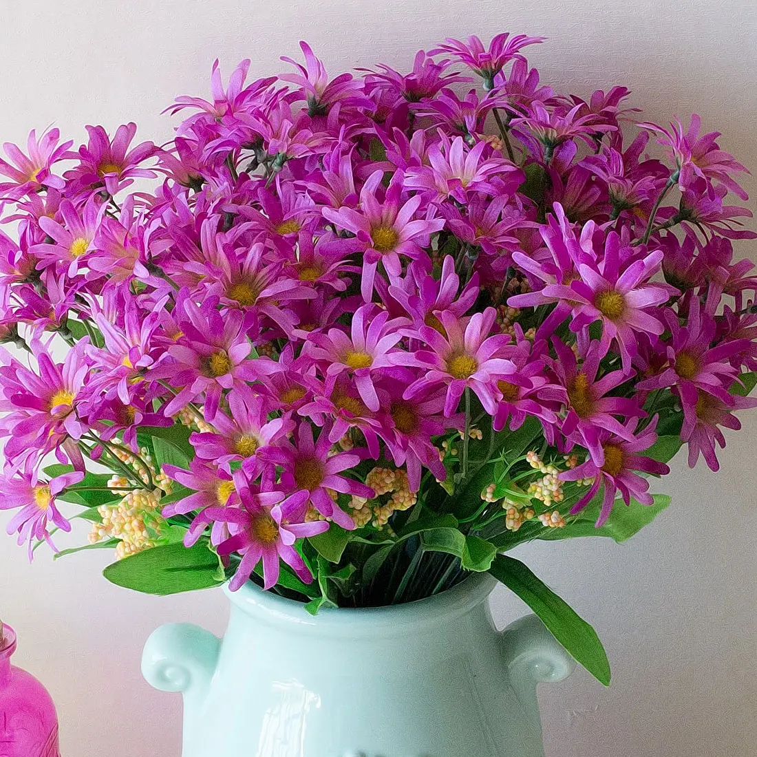 1 Bunch 18 Head Daisy Flowers For Home Accessories Decoration Fake Artificial Flower Wedding Home Decoration Bouquet Flores
1 Bunch 18 Head Daisy Flowers For Home Accessories Decoration Fake Artificial Flower Wedding Home Decoration Bouquet Flores
