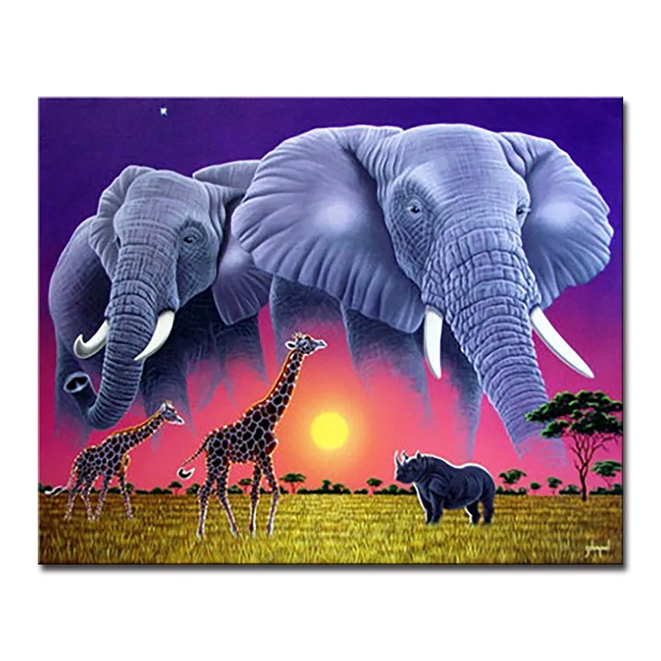 DIY Oil Painting By Numbers Elephant Giraffe Rhinoceros Pictures Acrylic Coloring Handpainted Animals On Canvas Home Wall Decor
DIY Oil Painting By Numbers Elephant Giraffe Rhinoceros Pictures Acrylic Coloring Handpainted Animals On Canvas Home Wall Decor