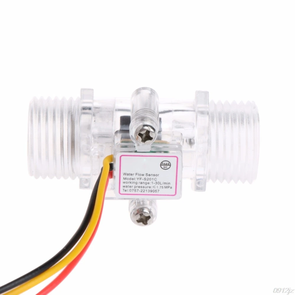 

Water Flow Sensor Switch G1/2" Hall Effect Meter Control DC 5-15V Switches C90A New Drop ship
