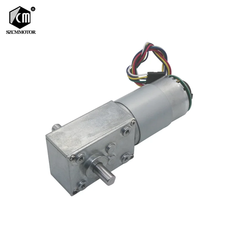 DC 12v 24v Turbo Speed Reducer Worm Geared Motor Dual Shafts High Torque 11PPR Encoder Worm Gear Motor
DC 12v 24v Turbo Speed Reducer Worm Geared Motor Dual Shafts High Torque 11PPR Encoder Worm Gear Motor