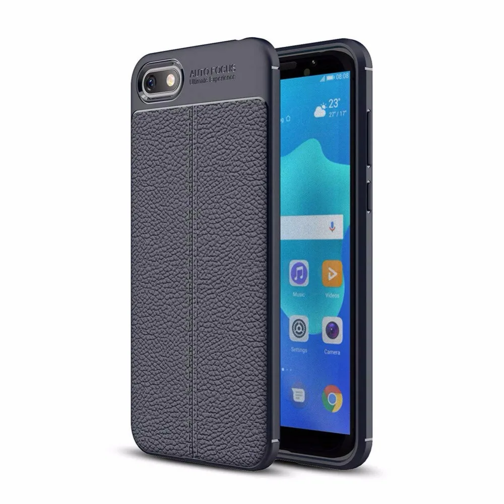 Case for Honor 7A DUA-L22 Huawei Cover Luxury Rugged Soft Leather Silicone Bumper Shockproof Phone |