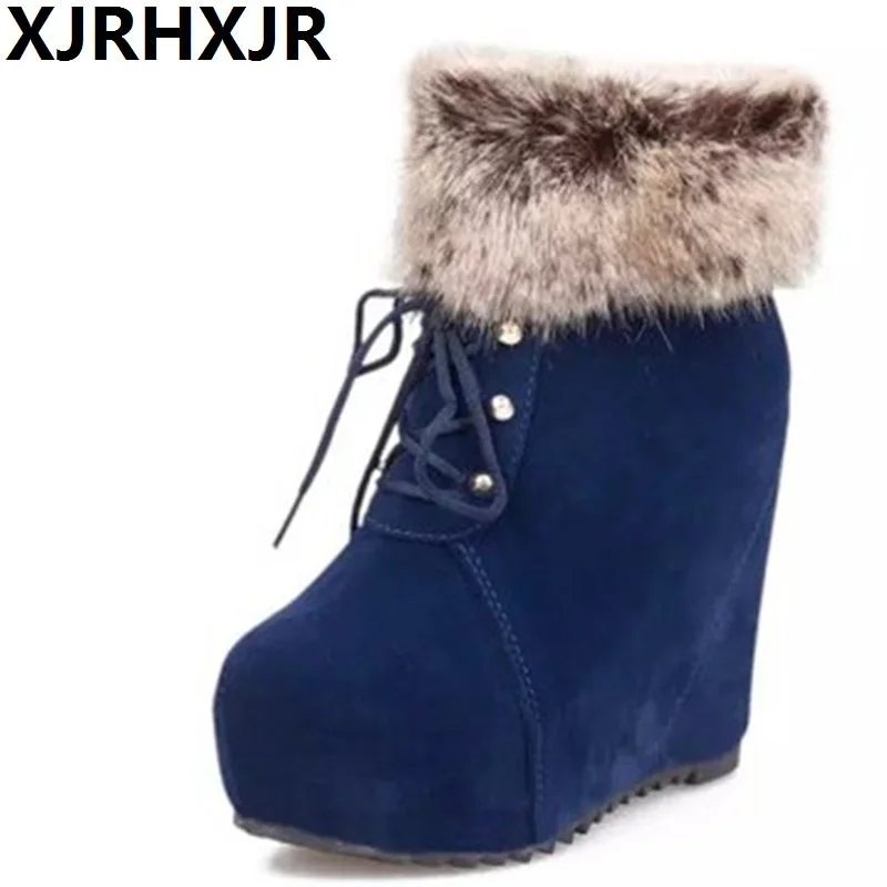 XJRHXJR Fashion Sexy Ankle Boots for Women High Heels 12CM Winter Boots Platform Shoes Faux Fur Plush Warm Ladies Shoes 
XJRHXJR Fashion Sexy Ankle Boots for Women High Heels 12CM Winter Boots Platform Shoes Faux Fur Plush Warm Ladies Shoes