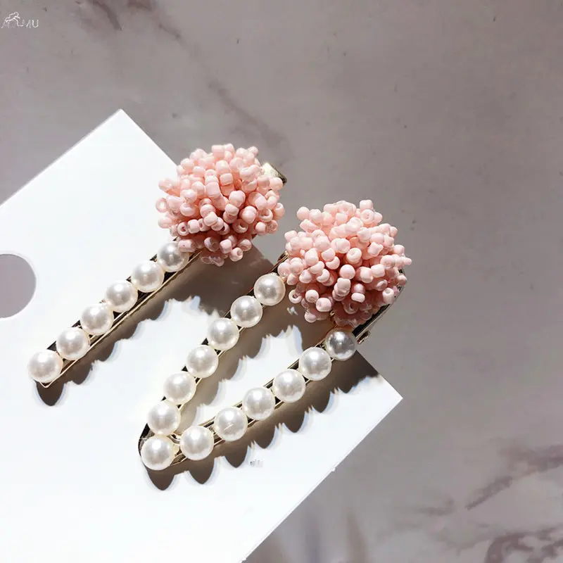AOMU Korea Fashion Natural Pink Beads Girl Hairpins Imitiation Pearl Geometric Waterdrop Hairclips Hair Accessories for Women
AOMU Korea Fashion Natural Pink Beads Girl Hairpins Imitiation Pearl Geometric Waterdrop Hairclips Hair Accessories for Women