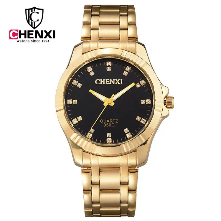 CHENXI Luxury Brand Men Stainless Steel Gold Watch Men's Quartz Clock Man Rhinestone Waterproof Wrist Watches relogio masculino
CHENXI Luxury Brand Men Stainless Steel Gold Watch Men's Quartz Clock Man Rhinestone Waterproof Wrist Watches relogio masculino