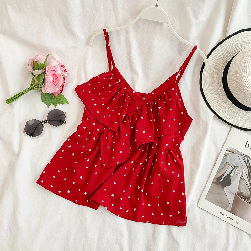 Korean Irregular Print V-collar Sleeveless Strap Tops Woman Sleeveless Casual Camis G781
Korean Irregular Print V-collar Sleeveless Strap Tops Woman Sleeveless Casual Camis G781
