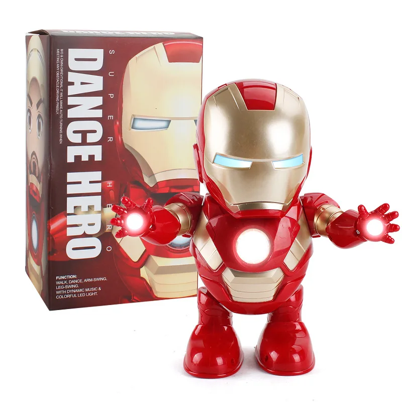 Dance Iron Man Avengers Action Figure Toy Led Flashlight With Light Sound Music Robot Spiderman Hero Tony Stark Electronic Toys
Dance Iron Man Avengers Action Figure Toy Led Flashlight With Light Sound Music Robot Spiderman Hero Tony Stark Electronic Toys