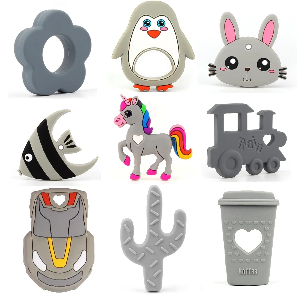 TYRY.HU Silicone Teethers 10pcs Food Grade Animal Owl Elephant Koala BPA Free For Baby Teething Chew Charms Silicone Beads Toys
TYRY.HU Silicone Teethers 10pcs Food Grade Animal Owl Elephant Koala BPA Free For Baby Teething Chew Charms Silicone Beads Toys