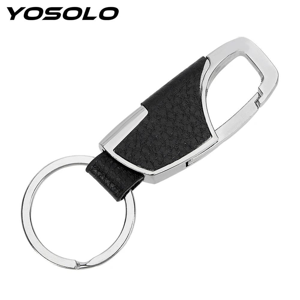 YOSOLO Men's Fashion Leather Key Ring Gift Metal Keychain Car Key Chain Auto Keyfob Keyring Car Styling
YOSOLO Men's Fashion Leather Key Ring Gift Metal Keychain Car Key Chain Auto Keyfob Keyring Car Styling