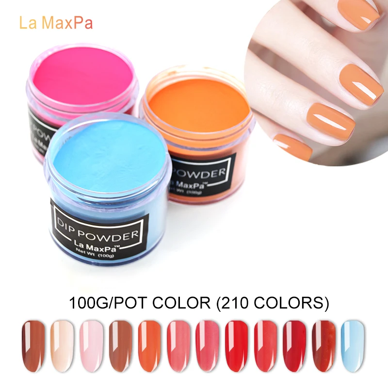 LaMaxPa 210 цветов Новое поступление зимние цвета 100 г/кор. окунающий порошок без лампы