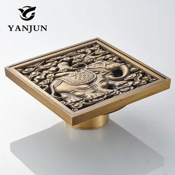 Yanjun Antique Brass Square Fish Floor Drain anti smell Shower Waste Grate Strainer Assembly 
Yanjun Antique Brass Square Fish Floor Drain anti smell Shower Waste Grate Strainer Assembly