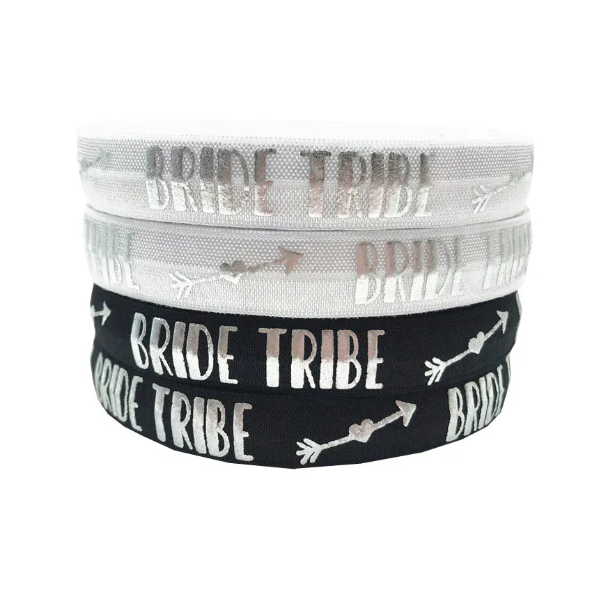 5/8" 16MM " bride tribe " Silver & Rose Foil Print Fold Over Elastic FOE 10 yards/lot, DIY handmade accessories, headwear band
5/8" 16MM " bride tribe " Silver & Rose Foil Print Fold Over Elastic FOE 10 yards/lot, DIY handmade accessories, headwear band