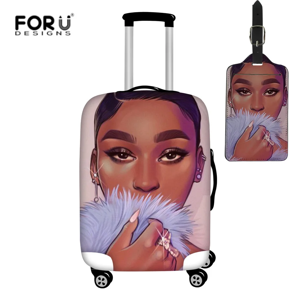 FORUDESIGNS Afro Girls Black Lady Print Luggage Cover Thicker Suitcase Protective Covers 2pcs/set Trolley Case Dust Rain Cover
FORUDESIGNS Afro Girls Black Lady Print Luggage Cover Thicker Suitcase Protective Covers 2pcs/set Trolley Case Dust Rain Cover