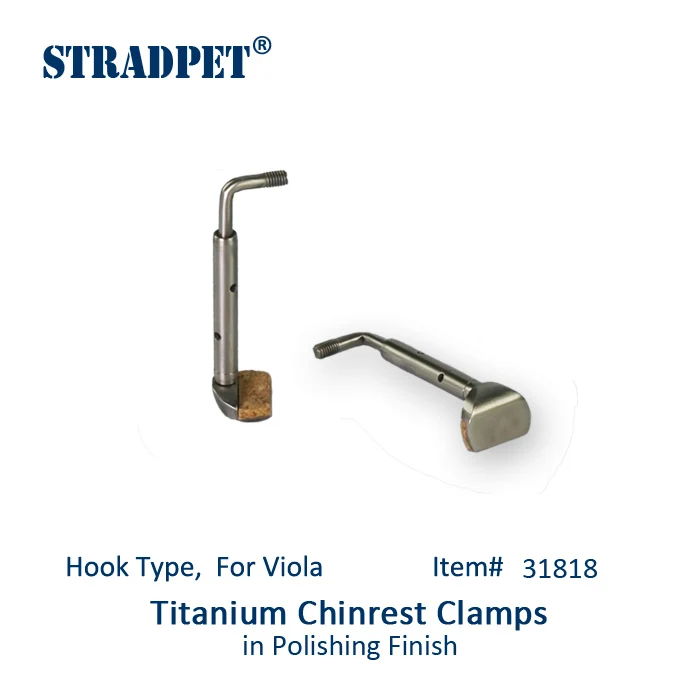 STRADPET Titanium Chinrest Clamps, Chinrest Screws in Titanium Bright and Gun Gray, Hook type, for Viola
STRADPET Titanium Chinrest Clamps, Chinrest Screws in Titanium Bright and Gun Gray, Hook type, for Viola