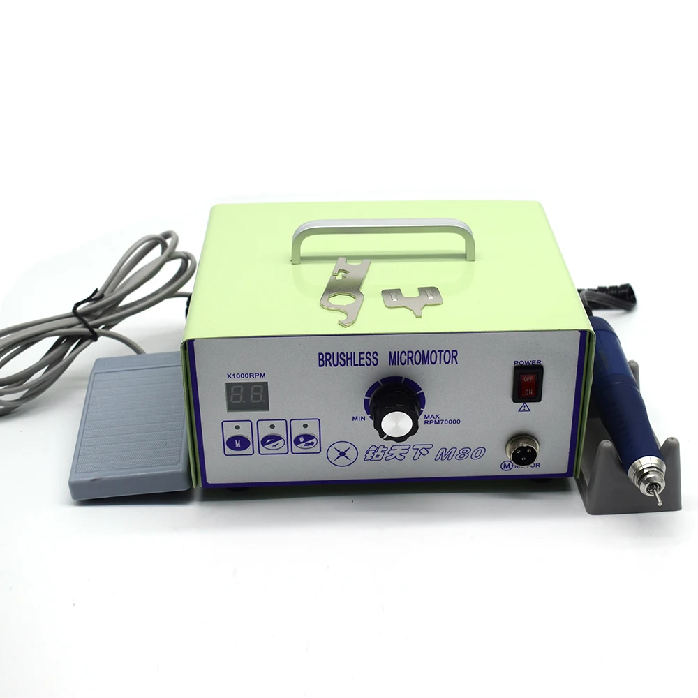 High Speed 70000 RPM Brushless NEW Design Dental Micromotor Polishing Unit with Lab Handpiece Jewellery Engraving Micromotor
High Speed 70000 RPM Brushless NEW Design Dental Micromotor Polishing Unit with Lab Handpiece Jewellery Engraving Micromotor