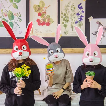 Rabbit Mask Headset Paper Pattern DIY Handmade Material Bunny Mask Halloween Party Makeup Ball COS Animal Mask Model props
Rabbit Mask Headset Paper Pattern DIY Handmade Material Bunny Mask Halloween Party Makeup Ball COS Animal Mask Model props