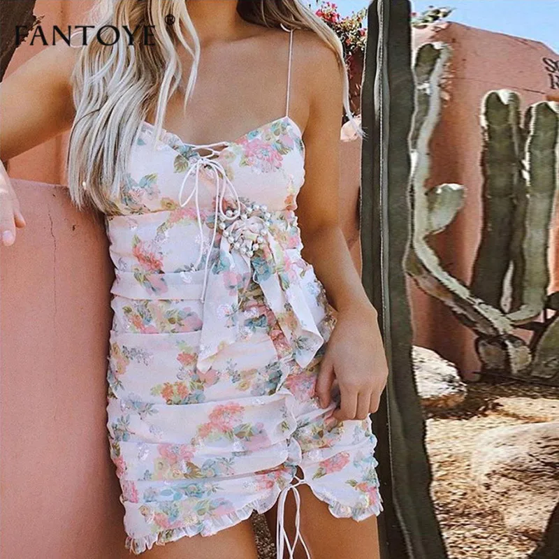 Fantoye Floral Print Dress Women Sweet Summer Ruffle Fashion Mini Dresses Chiffon Lace Up Female Sundress Beach Dress Vestidos
Fantoye Floral Print Dress Women Sweet Summer Ruffle Fashion Mini Dresses Chiffon Lace Up Female Sundress Beach Dress Vestidos