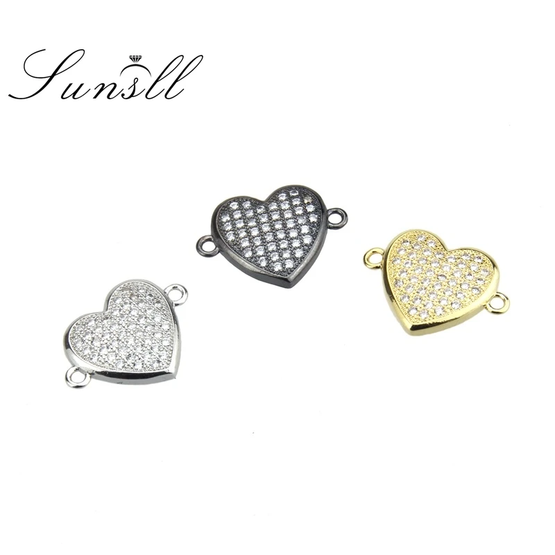 SUNSLL New Designed Gold/Silver/Black Copper Cubic Zirconia Heart Shape Tiny Cute Bracelet Accessories Jewelry Findings Gift
SUNSLL New Designed Gold/Silver/Black Copper Cubic Zirconia Heart Shape Tiny Cute Bracelet Accessories Jewelry Findings Gift