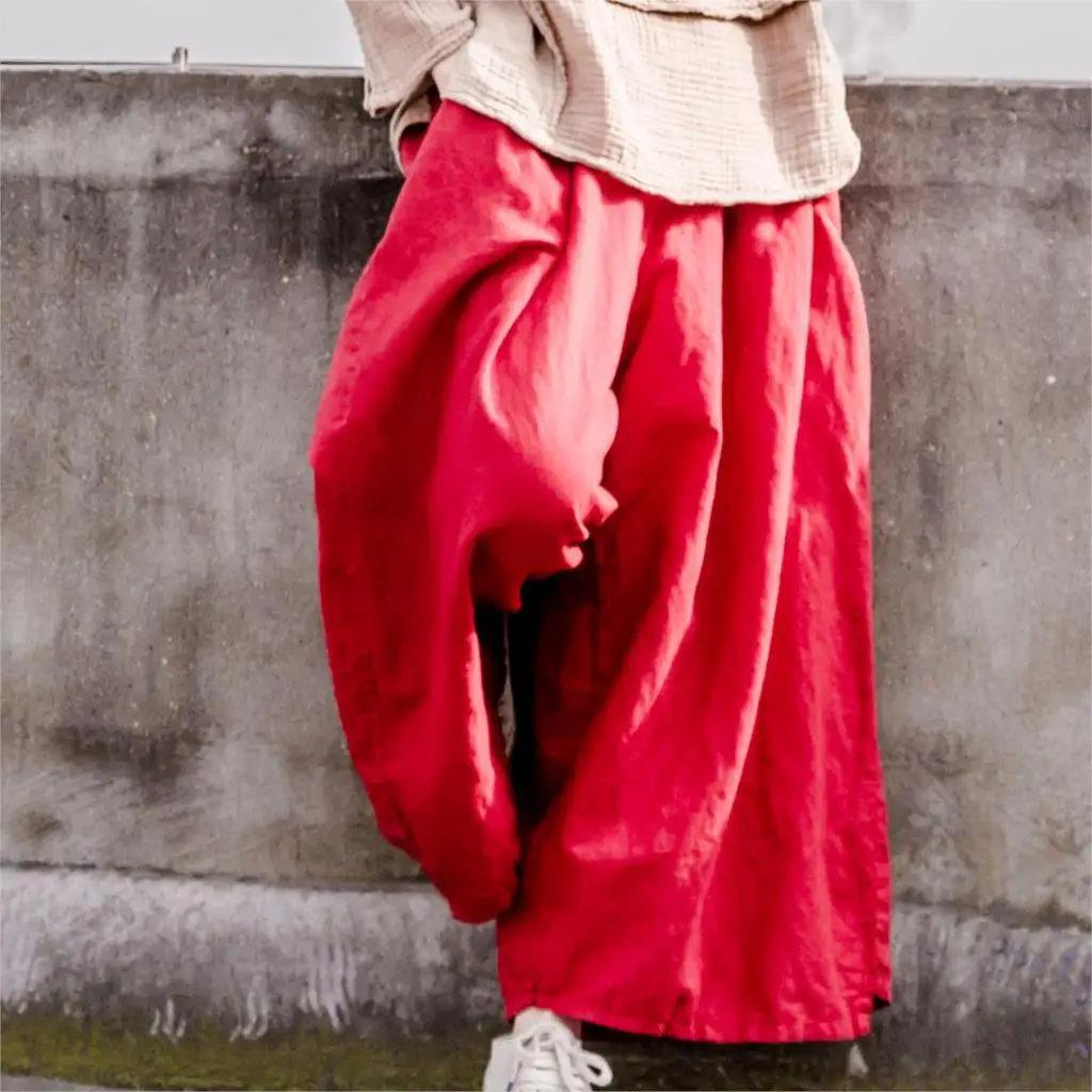Original Design Autumn 2019 New Women Wide Leg Pants Solid Color Long Pants Elastic Waist Loose Plus Size Cotton Linen Trouser
Original Design Autumn 2019 New Women Wide Leg Pants Solid Color Long Pants Elastic Waist Loose Plus Size Cotton Linen Trouser