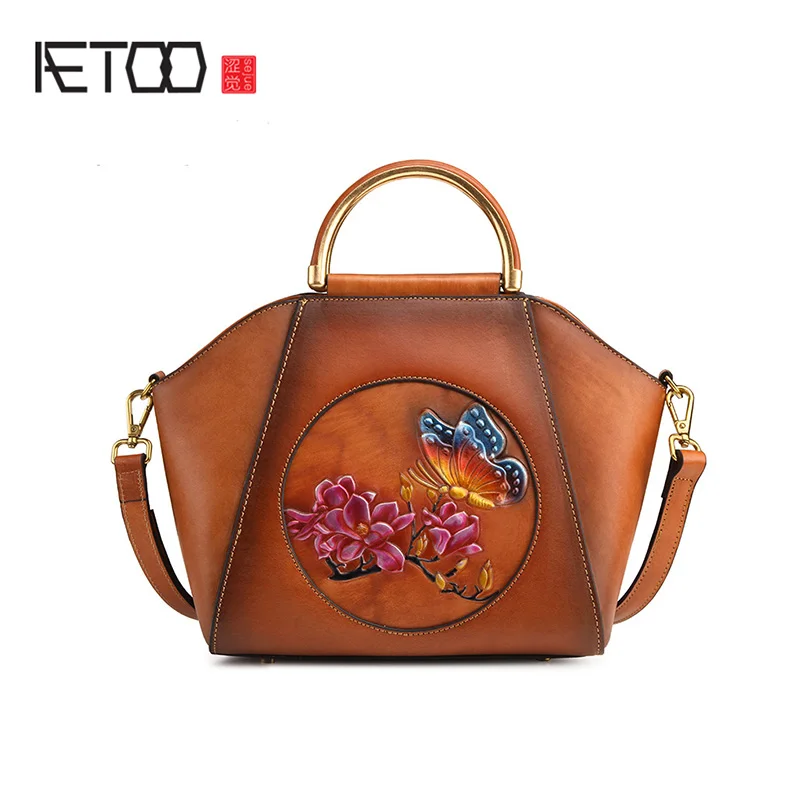 AETOO Retro leather lady bag, single shoulder oblique carrying female bag, head layer cowhide casual shell woman bag
AETOO Retro leather lady bag, single shoulder oblique carrying female bag, head layer cowhide casual shell woman bag