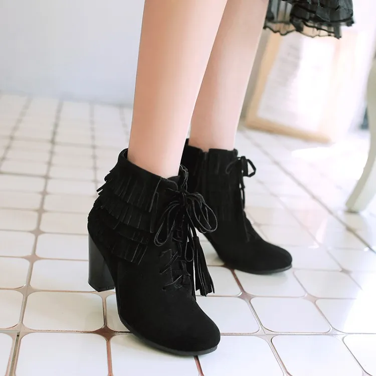 Big Size 9 10 11 12 boots women shoes ankle boots for women ladies boots Fringe cross binding
Big Size 9 10 11 12 boots women shoes ankle boots for women ladies boots Fringe cross binding