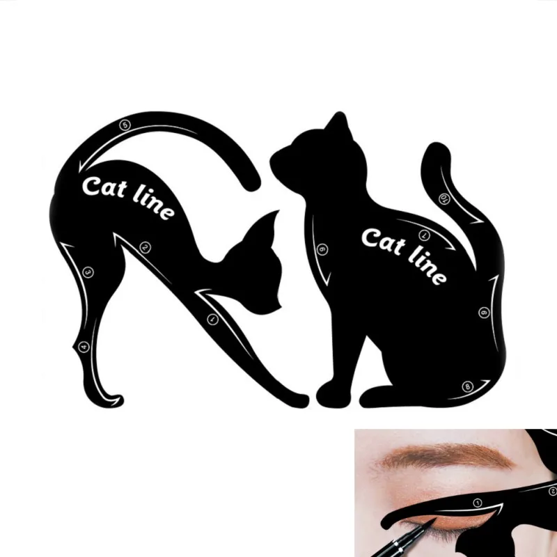 2pcs Cat Line Stencils Eye Makeup Tool Eyeliner Stencils Template Shaper Model Tool
2pcs Cat Line Stencils Eye Makeup Tool Eyeliner Stencils Template Shaper Model Tool