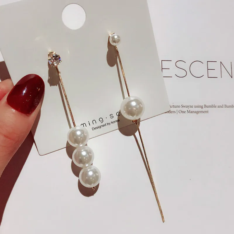 New Arrival Pearl Simulated-pearl Trendy Round Women Dangle Earrings Simple Pearl Asymmetric Long Earrings Bohemian Earrings
New Arrival Pearl Simulated-pearl Trendy Round Women Dangle Earrings Simple Pearl Asymmetric Long Earrings Bohemian Earrings