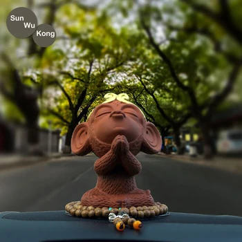 Car Ornaments Cute Ceramics Little Monkey King Crafts Creative Sun Wukong Auto Decor With Buddha Beads Non-Slip Mat Accessories
Car Ornaments Cute Ceramics Little Monkey King Crafts Creative Sun Wukong Auto Decor With Buddha Beads Non-Slip Mat Accessories