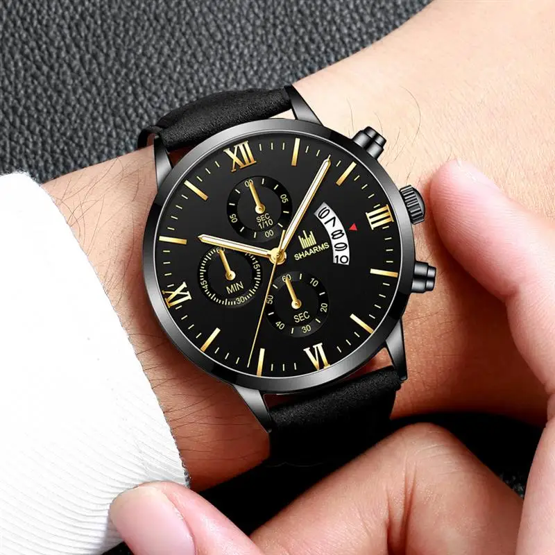 Classic Roman Numerals Man WristWatch Blue Leather Band Stainless Steel Analog Quartz Watch Male Men Casual Date Watches
Classic Roman Numerals Man WristWatch Blue Leather Band Stainless Steel Analog Quartz Watch Male Men Casual Date Watches