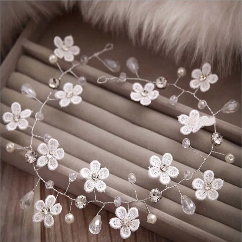 TREAZY Simulated Pearl Crystal White Lace Flower Bridal Headband Bride Bridesmaid Wedding Hair Accessories Hair Jewelry
TREAZY Simulated Pearl Crystal White Lace Flower Bridal Headband Bride Bridesmaid Wedding Hair Accessories Hair Jewelry