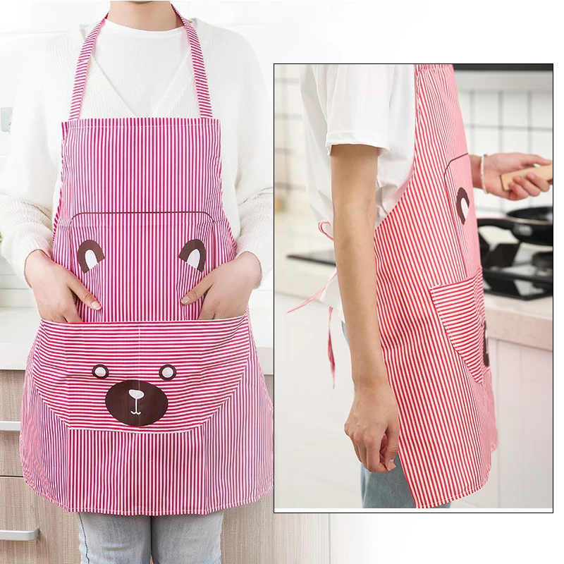 Work Apron Cooking Aprons Bear Polyester Waterproof Cooking Cartoon BBQ Kitchen Stripe Gift Baking Craft Apron Home
Work Apron Cooking Aprons Bear Polyester Waterproof Cooking Cartoon BBQ Kitchen Stripe Gift Baking Craft Apron Home