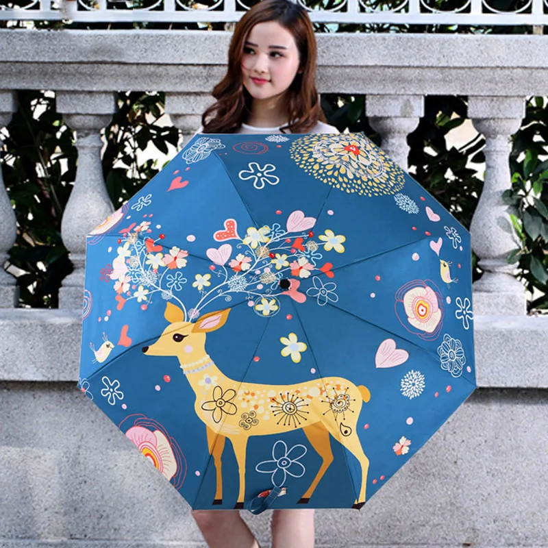 Cute Lovely baby parasol mini umbrella three folding art Deer umbrella rain women windproof anti uv umbrella Sun WZP083
Cute Lovely baby parasol mini umbrella three folding art Deer umbrella rain women windproof anti uv umbrella Sun WZP083