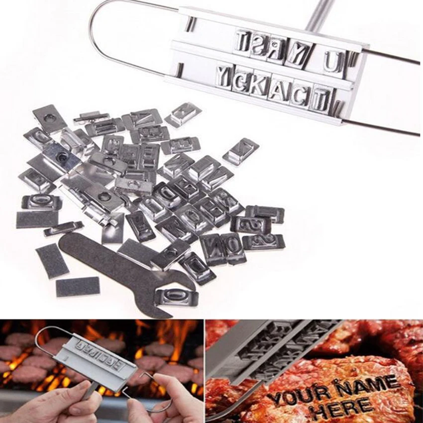 Personality Steak Meat Barbecue BBQ Meat Branding Iron With Changeable Letters BBQ Tool Changeable more than 50 Letters
Personality Steak Meat Barbecue BBQ Meat Branding Iron With Changeable Letters BBQ Tool Changeable more than 50 Letters