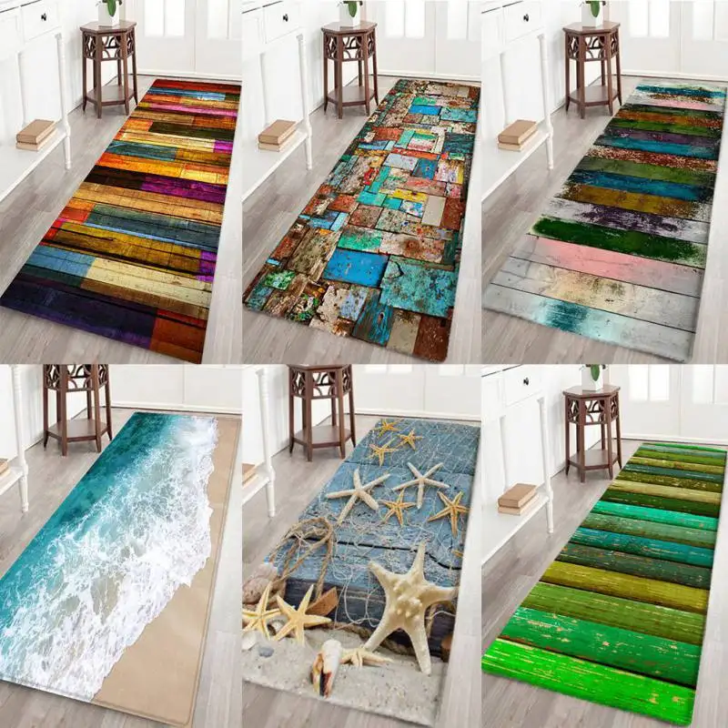 

Nordic Carpets Soft Flannel 3D Printed Area Rugs Starfish Wave Floor Mat Rugs Anti-slip Large Rug Carpet For Living Room Decor