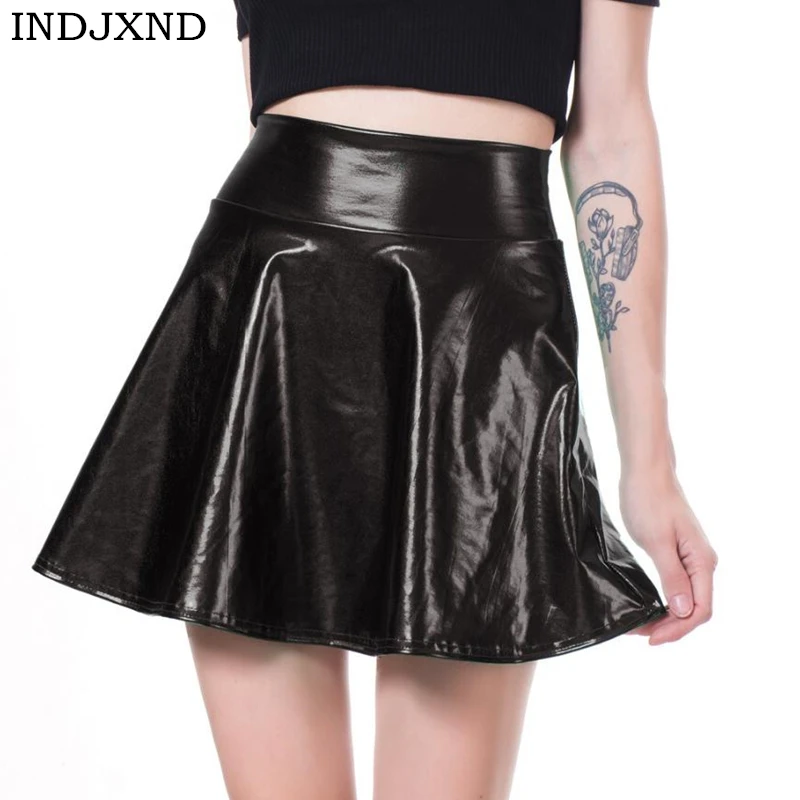 INDJXND Free Shipping New High Waist Faux Leather Skater Flare Skirt Casual Mini Skirt Knee Length Solid Color Black Skirt S-XL
INDJXND Free Shipping New High Waist Faux Leather Skater Flare Skirt Casual Mini Skirt Knee Length Solid Color Black Skirt S-XL