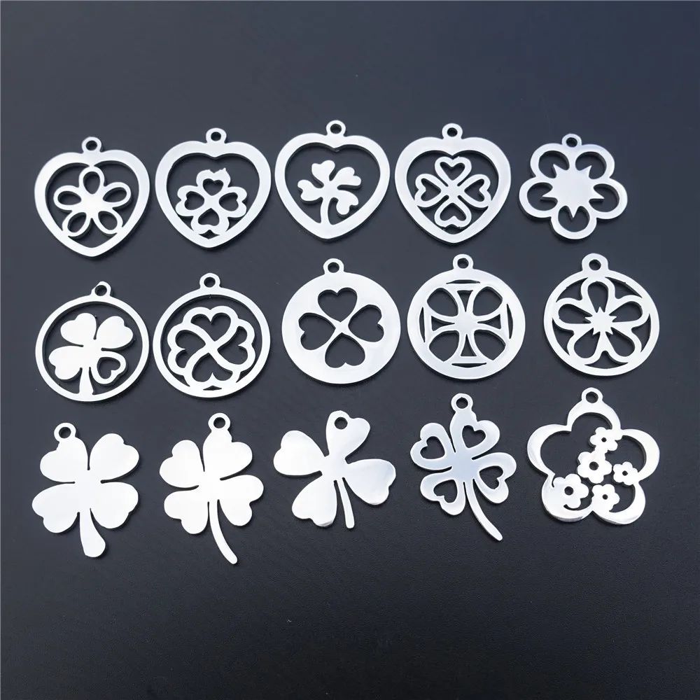 Lucky Clover Stainless Steel Charms 4 Leaves Floret Flowers Pendant Diy Jewelry Necklace Earring Making Findings Component
Lucky Clover Stainless Steel Charms 4 Leaves Floret Flowers Pendant Diy Jewelry Necklace Earring Making Findings Component
