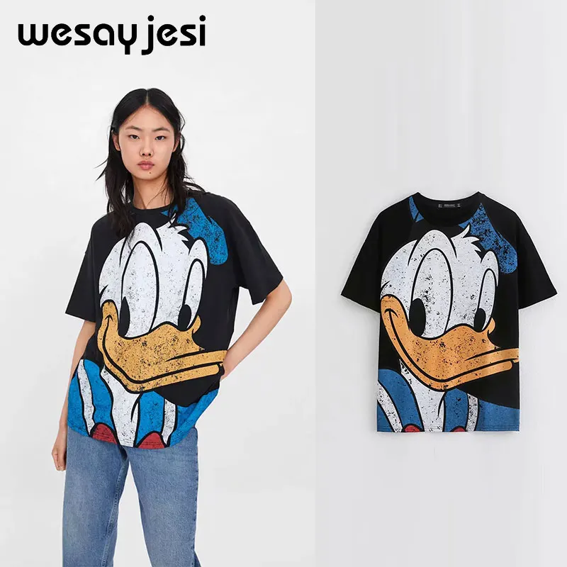 2019 summer t shirt women harajuku korean clothes streetwear cartoon duck print white cotton o-neck white tshirt tops plus size
2019 summer t shirt women harajuku korean clothes streetwear cartoon duck print white cotton o-neck white tshirt tops plus size