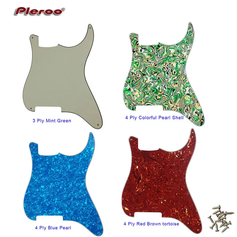 Pleroo качество 4 гитара отверстия Stratocaster Pickguard Пустой материал для Strat Style Custom|Детали