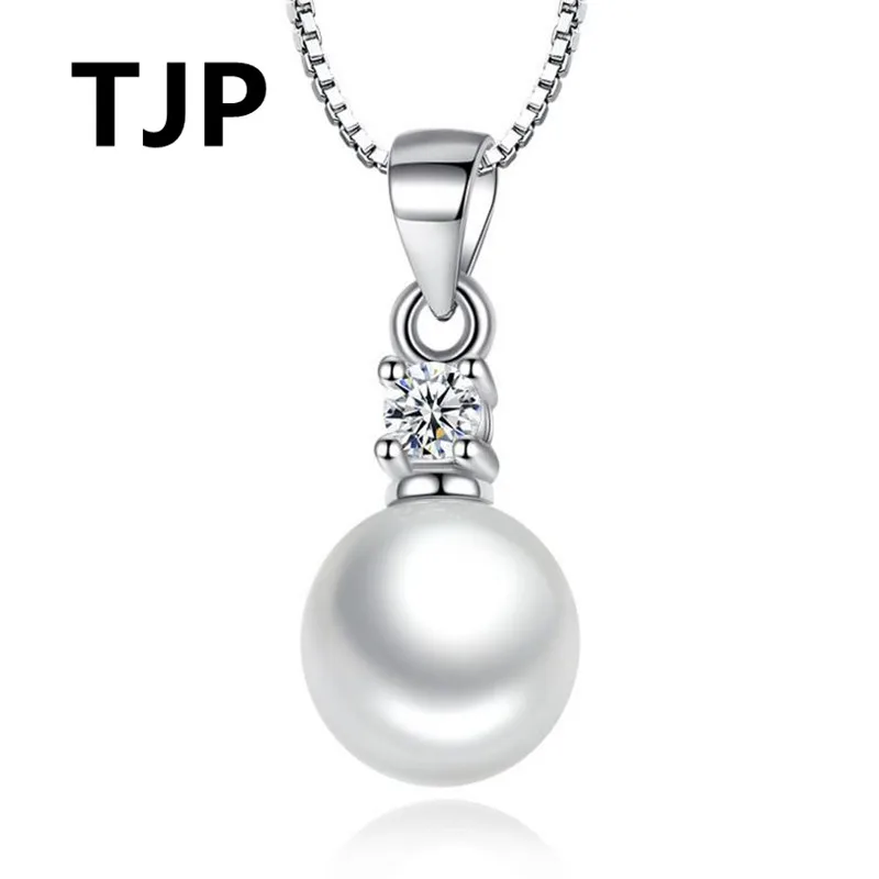 TJP Simple Crystal Ball Stone Pendant Necklace Jewelry Top Quality 925 Sterling Silver Clavicle Necklace For Women Wedding Date
TJP Simple Crystal Ball Stone Pendant Necklace Jewelry Top Quality 925 Sterling Silver Clavicle Necklace For Women Wedding Date