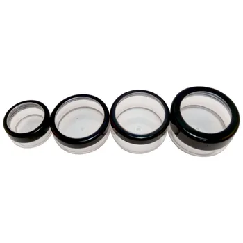 Set 4 size Cosmetic Packaging Plastic Clear Jar Storage w Window Black Rim Cap Travel Sample Size Case (AY81(10,20,30,40)W-C)
Set 4 size Cosmetic Packaging Plastic Clear Jar Storage w Window Black Rim Cap Travel Sample Size Case (AY81(10,20,30,40)W-C)
