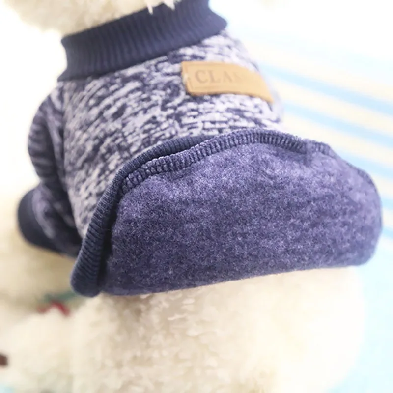Autumn Winter Warm Dog Clothes For Small Medium Soft Dog Sweater Clothing Winter Chihuahua Clothes Classic Pet dog accessories (3)
