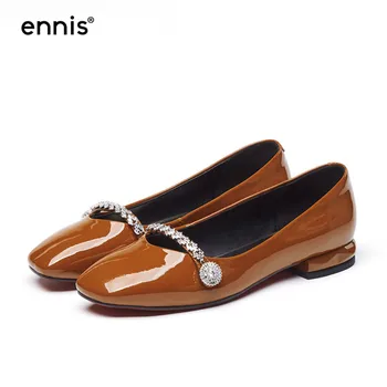 ENNIS Brand Patent Leather Moccasins Women Shoes Square Toe European Fashion Flats Slip On Rhinestone Spring New Loafers C752
ENNIS Brand Patent Leather Moccasins Women Shoes Square Toe European Fashion Flats Slip On Rhinestone Spring New Loafers C752