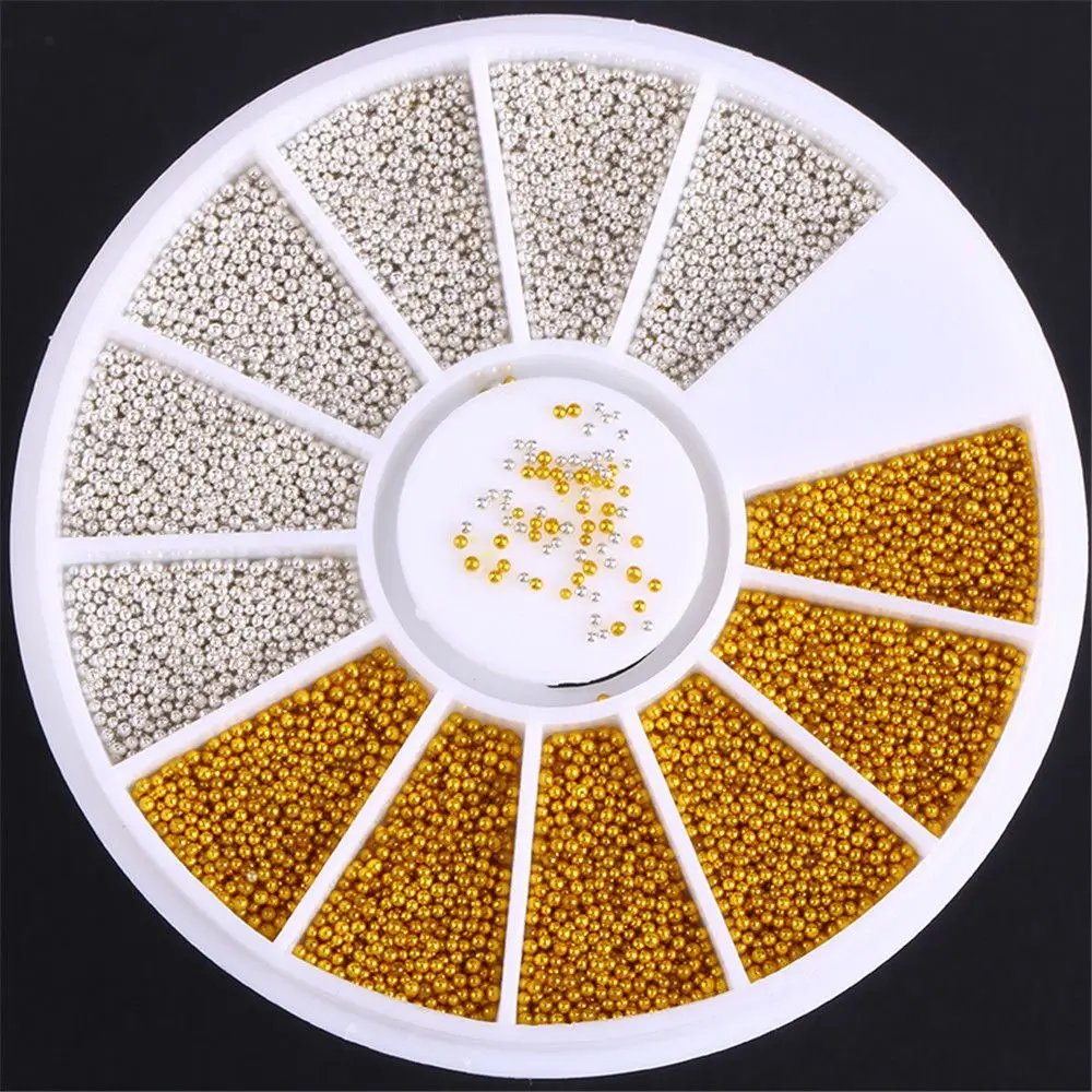 1 Wheel Charms DIY Gold/Silver Metal Caviar Bead Nail Art Decoration Nails Tips Steel Ball 3D Nail Art Glitter Beads Decor
1 Wheel Charms DIY Gold/Silver Metal Caviar Bead Nail Art Decoration Nails Tips Steel Ball 3D Nail Art Glitter Beads Decor