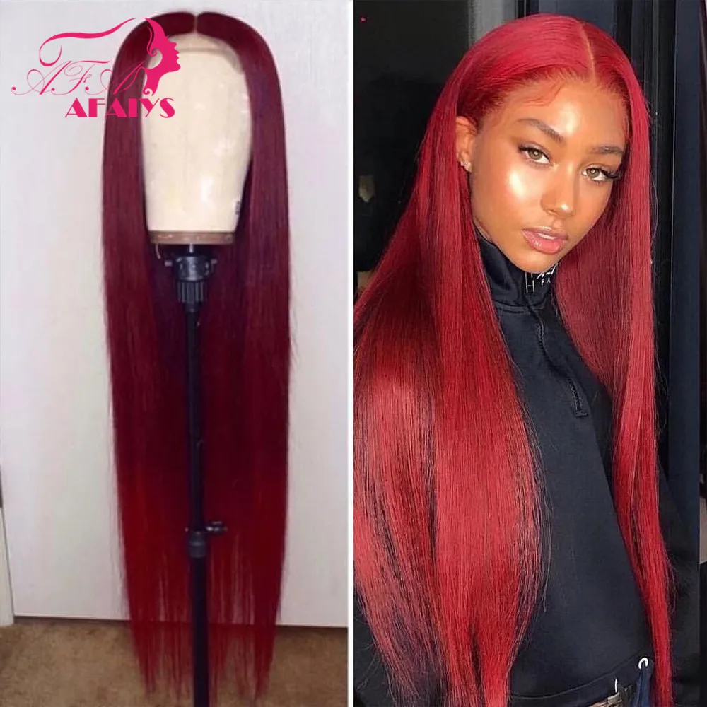 AFAIYS 99J Red Lace Front Human Hair Wigs Peruvian Straight Remy Hair Ombre Long Human Hair Wigs Pre Plucked with Baby Hair
AFAIYS 99J Red Lace Front Human Hair Wigs Peruvian Straight Remy Hair Ombre Long Human Hair Wigs Pre Plucked with Baby Hair