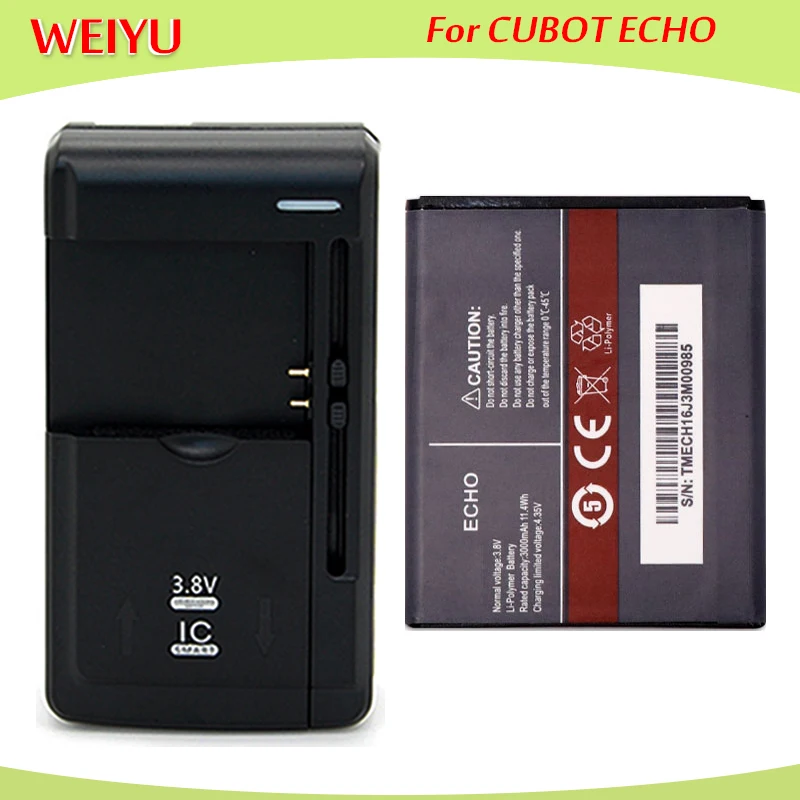 Для CUBOT ECHO Batterie Bateria Batterij Аккумулятор AKKU для Mobile 3000 мАч + универсальное зарядное