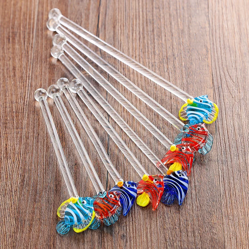 New! 2pcs/set Glass Stirrer with fish decor , Glass Mixer swizzle sticker wedding bar decor kitchenware coffee mixer
New! 2pcs/set Glass Stirrer with fish decor , Glass Mixer swizzle sticker wedding bar decor kitchenware coffee mixer