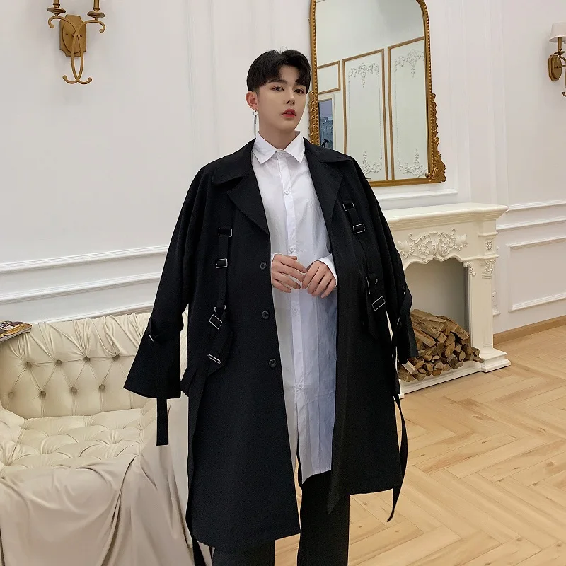 2019 New Male Streetwear Fashion Windbreaker Jacket Men High Street Punk Hip Hop Ribbon Loose Long Trench Coat Spring Autumn
2019 New Male Streetwear Fashion Windbreaker Jacket Men High Street Punk Hip Hop Ribbon Loose Long Trench Coat Spring Autumn