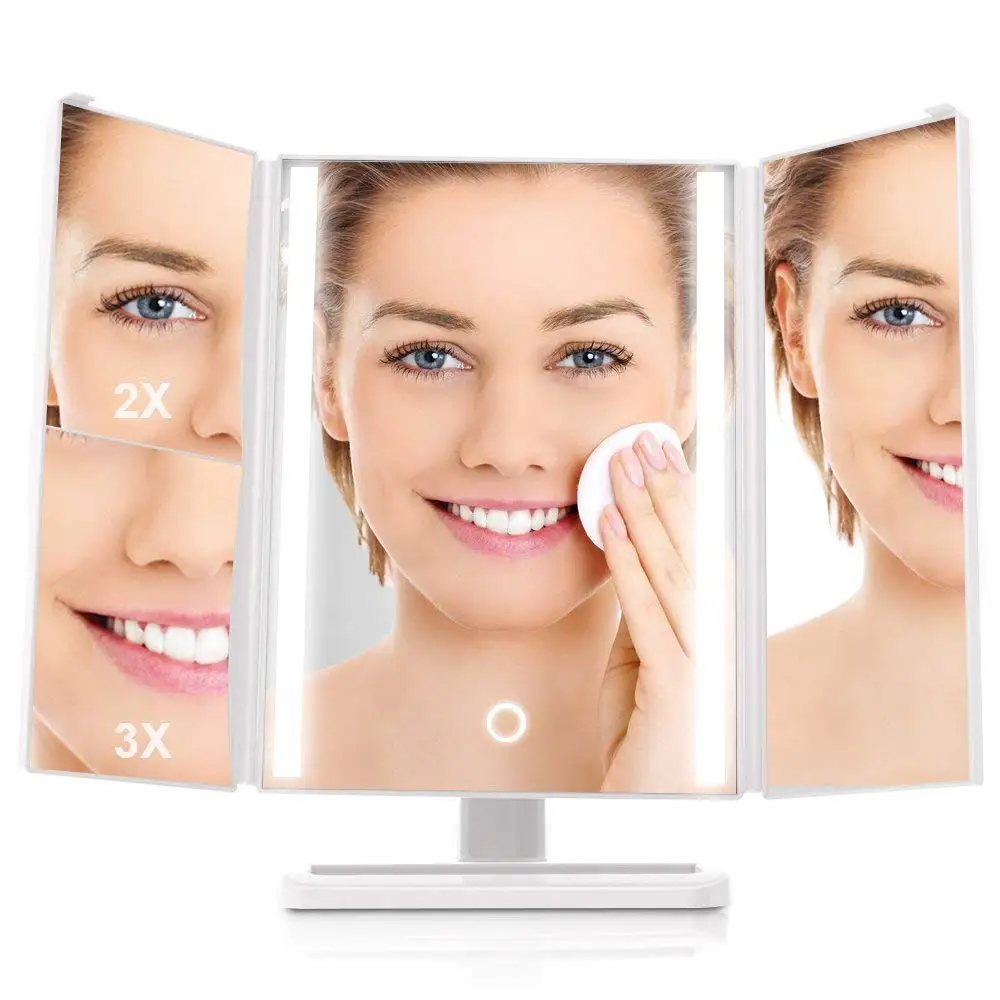 LED Mirror Makeup Touch screen Mirror USB rechargeable with 10X Magnifier
LED Mirror Makeup Touch screen Mirror USB rechargeable with 10X Magnifier
