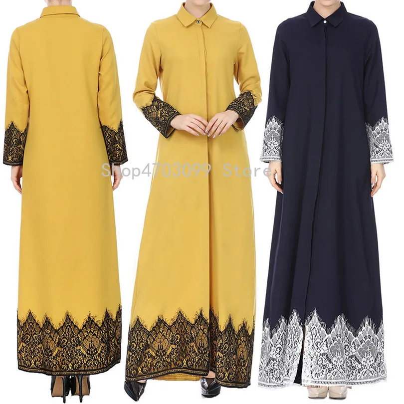 Muslim Women Lace Trimmed Front Abaya Muslim Maxi Kaftan Kimono Kaftan dubai Islamic clothing abayas for women
Muslim Women Lace Trimmed Front Abaya Muslim Maxi Kaftan Kimono Kaftan dubai Islamic clothing abayas for women